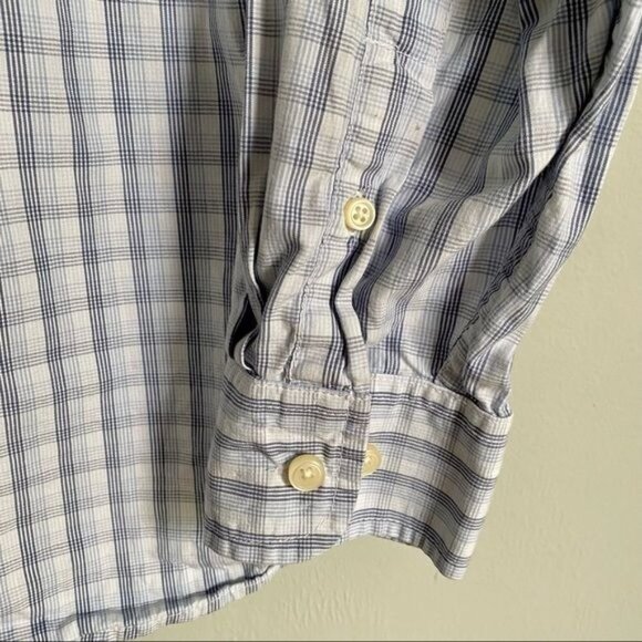 Old Navy Long Sleeve Button Down Blue Shirt Large - Picture 8 of 10